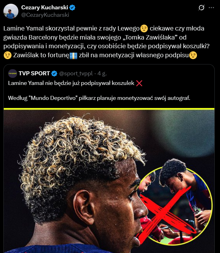 Cezary Kucharski nt. Yamala i jego decyzji o MONETYZACJI AUTOGRAFU!